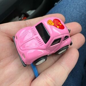 Pink beatle key chain